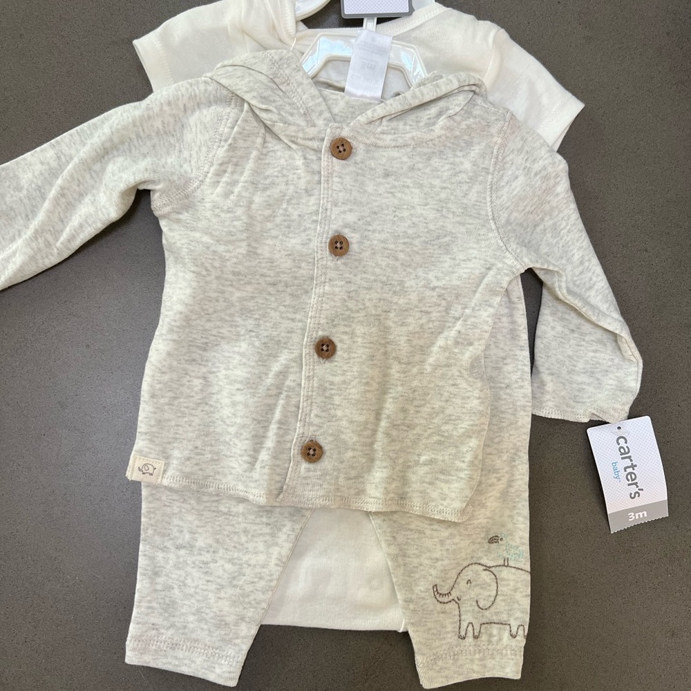 Carters 3 month neutral outfit set